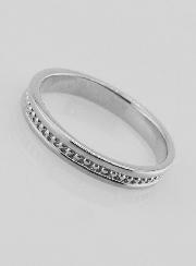 Bague Alliance en Argent Massif Ciselé - T54