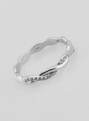 Bague Alliance Entrelacée en Argent Massif - T54