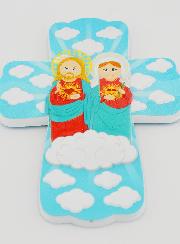Croix Enfant à Suspendre - Sacrés Coeurs de Jésus & Marie