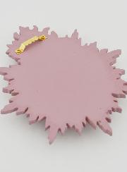 Ex Voto Mural Coeur Rayonnant 17cm - Rose