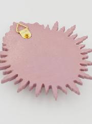Ex Voto Mural Coeur Rayonnant 11cm - Rose