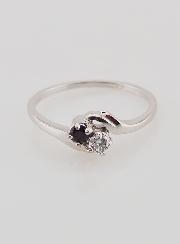 Bague Argent et Zircons T54
