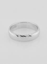 Bague Alliance en Argent Massif Détail Ciselé - T56