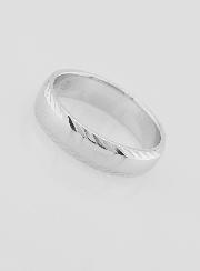 Bague Alliance en Argent Massif Détail Ciselé - T56