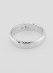 Bague Alliance en Argent Massif Détail Ciselé - T56