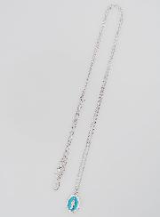 Collier Vierge Miraculeuse Argent & Email Bleu Ciel