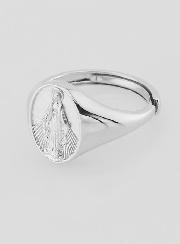 Bague Chevalière en Argent Vierge Miraculeuse - Taille 52-56