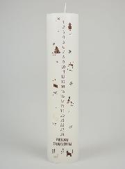 Bougie de l'Avent Style Scandinave - 25cm