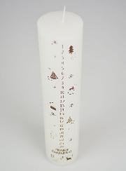 Bougie de l'Avent Style Scandinave - 25cm