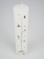 Bougie Décoration de l'Avent Scandinave - 25cm