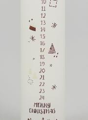 Bougie Décoration de l'Avent Scandinave - 25cm