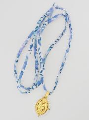 Collier Religieux Cordon Liberty Bleu - Miraculeuse Perlée
