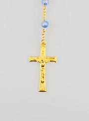 Chapelet Médaille Miraculeuse en Perles Facettées - Bleu