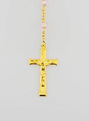 Chapelet Médaille Miraculeuse en Perles Facettées - Rose