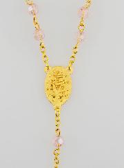 Chapelet Médaille Miraculeuse en Perles Facettées - Rose