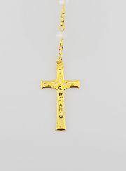 Chapelet Médaille Miraculeuse en Perles Facettées Incolores