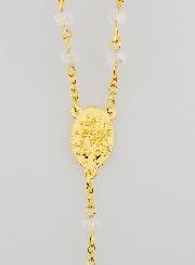 Chapelet Médaille Miraculeuse en Perles Facettées Incolores