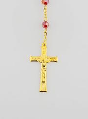 Chapelet Médaille Miraculeuse en Perles Facettées - Rouge