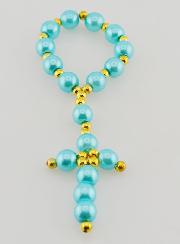 Dizainier en Perles de Verre Nacrées - Bleu