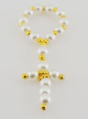 Dizainier en Perles de Verre Nacré - Blanc