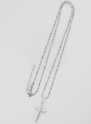 Collier Religieux Croix du Christ en Inox Argenté