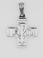 Pendentif Croix Chrisme - Pax, Alpha & Omega