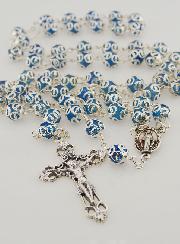 Chapelet en Perles Bleues - Miraculeuse et Croix Baroque