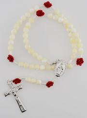 Chapelet Collier Médaille Miraculeuse en Nacre