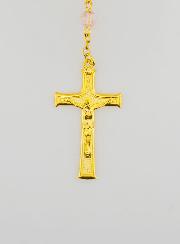 Chapelet en Cristal Rose &  Médaille Miraculeuse