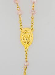 Chapelet en Cristal Rose &  Médaille Miraculeuse