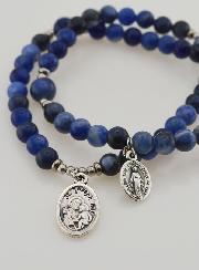 Chapelet Médaille Miraculeuse & St Joseph en Sodalite