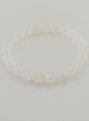Bracelet en Pierre de Lune Blanche Péristérite AAA