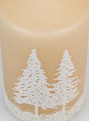 Bougie de Noël Sapins Enneigés - Cappuccino