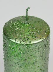 Bougie de Noël à Paillettes - Vert Sapin