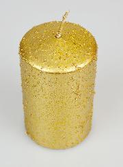 Bougie de Noël à Paillettes - Doré