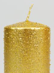 Bougie de Noël à Paillettes - Doré