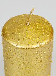 Bougie de Noël à Paillettes - Doré