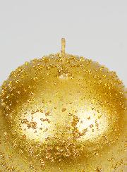 Bougie de Décoration Boule Pailletée 8cm - Or Antique