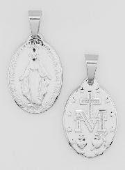 Médaille Miraculeuse en Inox 22mm - Prière en Français