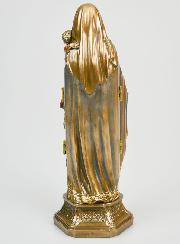 Statue Religieuse Triptyque Vierge à l'Enfant en Bronze - 20cm