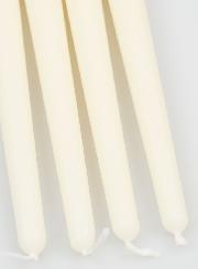 Lot de 4 Bougies Flambeau Ivoire - 25cm