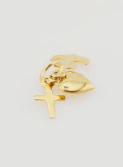 Pendentif Or 9cts Ancre, Coeur & Croix - 10mm