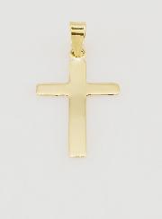 Pendentif Croix Plate en or 9cts - 20mm