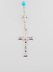 Chapelet Médaille Miraculeuse Perles Chromées - Turquoise