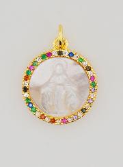 Médaille Vierge Marie Miraculeuse en Nacre - 15mm