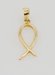 Pendentif Poisson Ichtus Or 375/1000 - 18mm