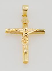 Pendentif Croix du Christ en or 9cts - 25mm