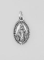 Médaille Miraculeuse Bord Strié - 17mm