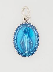 Médaille Miraculeuse Bleue & Argent - 15mm