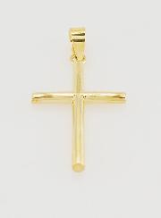 Pendentif Croix Bâton 21mm - Or 9K